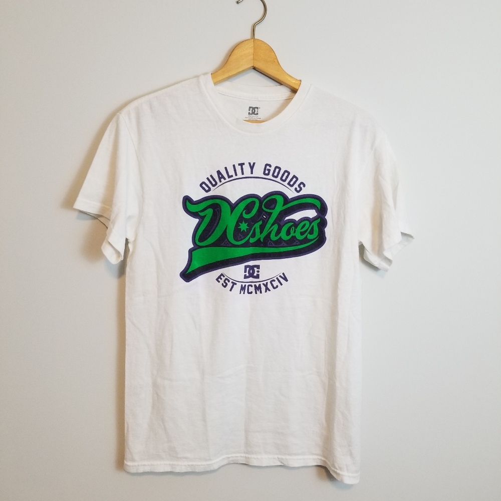 DC Shoes White Short Sleeve Tee 100% Cotton